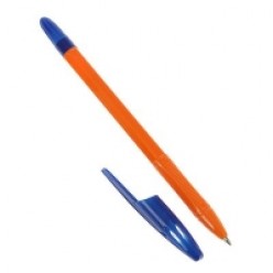 Ручка масл Стамм 555, 0.7мм, корпус оранж, колп/клип, длина стержня 140мм, СИНИЙ СТ555