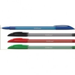 Ручка шарик EK R-101, 0.7мм, корпус тониров/зелёный, одноразовая, колп/клип, ЗЕЛЕНЫЙ