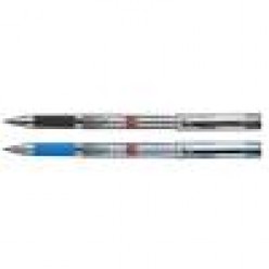 Ручка шарик Cello Liquid Express, 1.0мм, корпус серебр/синий, резин/наклад, метал/наконеч, СИНИЙ