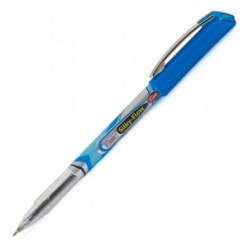 Ручка шарик Flair SilkyFlow, 0.7мм, корпус серебр/голубой, колп/метал/клип, СИНИЙ