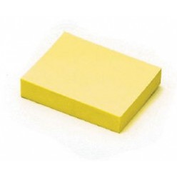 Самоклеющийся блок 100л, 038х050мм, цвет желтый (21005)