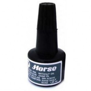 Штемпельная краска черная 30мл, Horse, на маслянной основе