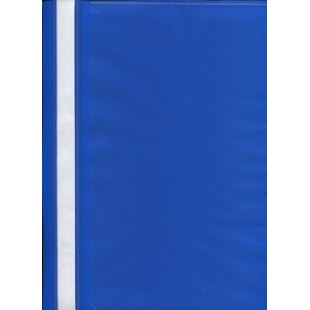 Скоросшиватель пластик., А4 Бюрократ  с карманом на лицевой стороне, синий (PS-K20blu)