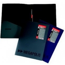 Папка пластиковая скоросшиватель EK Megapolis + карман А4 черный