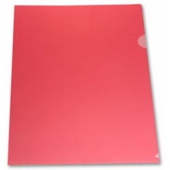 Уголок А4 1отд. 0,18мм, Бюрократ прозрачный, красный (E310/1red)               